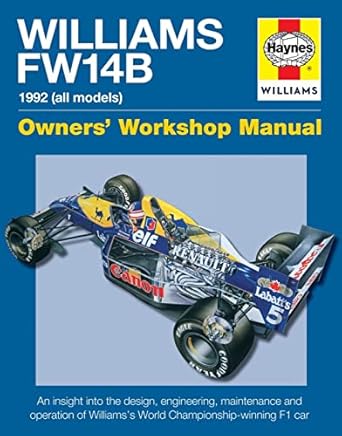 williams fw14b manual 1992 1st edition steve rendle 0857338250, 978-0857338259