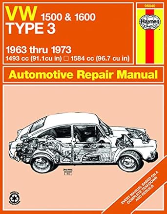 vw 1500 and 1600 type 3 models 1493cc and 1584cc haynes repair manual 1st edition j h haynes ,d h stead