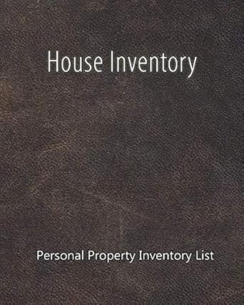 house inventory personal property inventory list a 112 page template notebook brown faux leather 1st edition