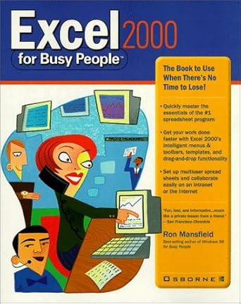 excel 2000 for busy people 1st edition ron mansfield 0072119888, 978-0072119886