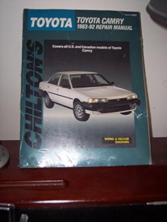 chiltons toyota toyota camry 1983 92 repair manual 1st edition dean f morgantini 0801982650, 978-0801982651