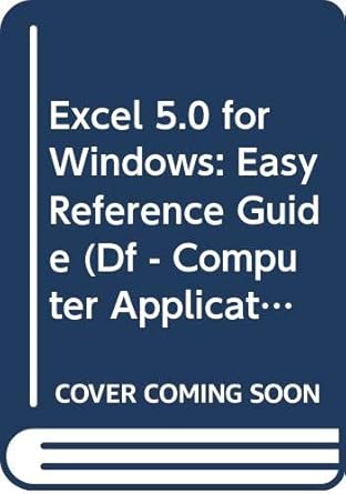 excel 5 0 for windows easy reference guide 1st edition sandra cable 0538714611, 978-0538714617