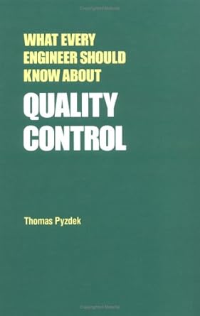 what every engineer should know about quality control 1st edition pyzdek 0070479283, 978-0824779665