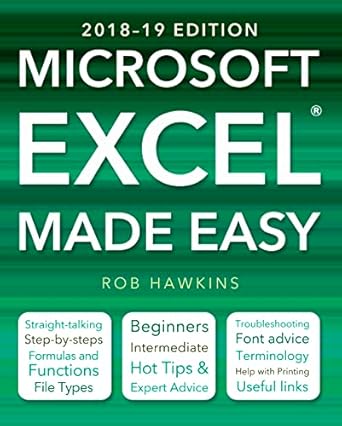microsoft excel made easy 1st edition rob hawkins 1787552357, 978-1787552357