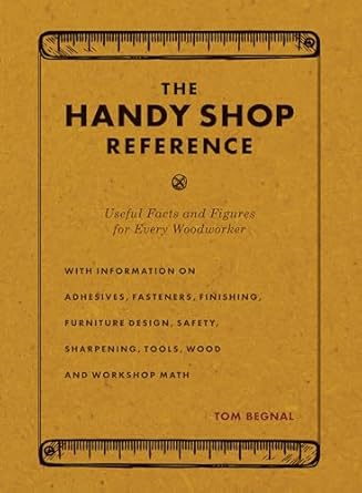the handy shop reference useful facts and figures for every woodworker 1st edition tom begnal 1440354804,