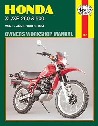 honda xl / xr 7884 1st edition haynes 1850102686, 978-1850102687