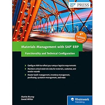 materials management with sap erp functionality and technical configuration 1st edition martin murray ,jawad