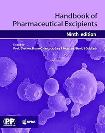 handbook of pharmaceutical   9 1st edition paul j sheskey ,bruno c hancock ,gary p moss ,david j goldfarb