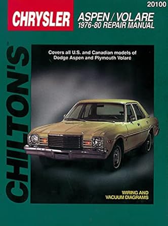 dodge aspen and volare 1976 80 1st edition chilton 0801990823, 978-0801990823