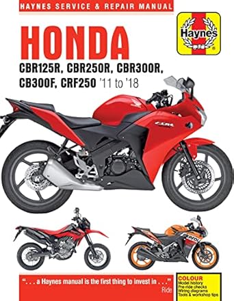 honda cbr125r cbr250r cbr300$ cb300f and crf250 11 to 18 11 to 18 1st edition editors of haynes manuals