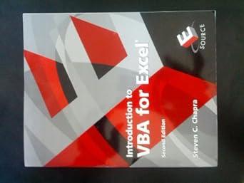 introduction to vba for excel 1st edition steven chapra 013239667x, 978-0132396677