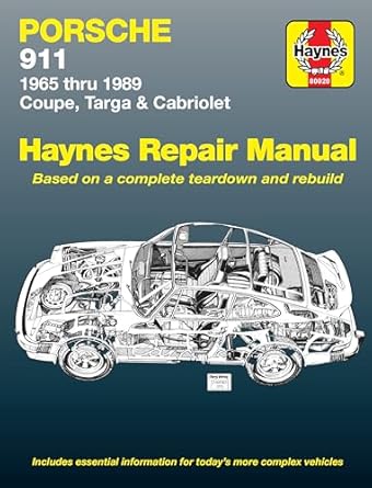 porsche 911 automotive repair manual 1965 to 1989 coupe targa and cabriolet 1st edition haynes 1850106983,