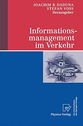 informationsmanagement im verkehr 1st edition joachim r daduna ,stefan voss 3790813109, 978-3790813104