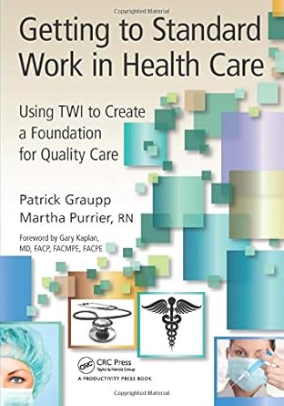 getting to standard work in health care using twi to create a foundation for quality care 1st edition patrick