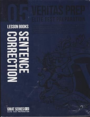 sentence correction 1 1st edition veritas prep 193624005x, 978-1936240050