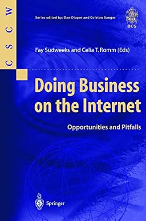 doing business on the internet opportunities and pitfalls 1st edition fay sudweeks ,celia t romm 1852330309,