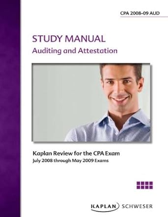 cpa exam review flashcards auditing and attestation 2008/2009 1st edition kaplan cpa review 1603730524,