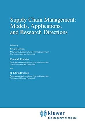 supply chain management models applications and research directions 1st edition joseph geunes ,panos m