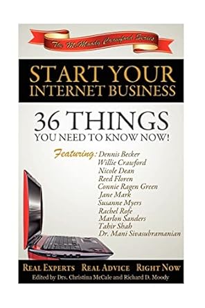 start your internet business 36 things you need to know now 1st edition christina mccale ,rachel rofe ,marlon