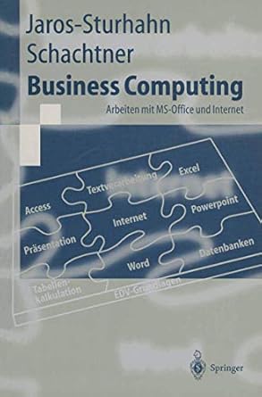 business computing arbeiten mit ms office und internet 1st edition anke jaros sturhahn ,konrad schachtner