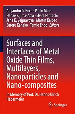 surfaces and interfaces of metal oxide thin films multilayers nanoparticles and nano composites in memory of