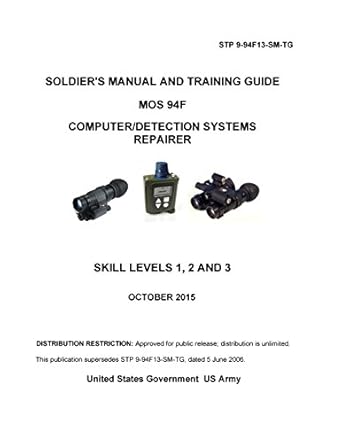 stp 9 94f13 sm tg solders manual and training guide mos 94f computer/detection systems repairer skill levels