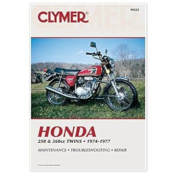 clymer honda 250 and 360cc twins 1974 1977 service repair performance 1st edition penton staff 0892872101,