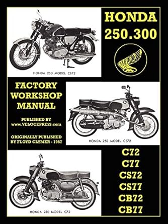 honda motorcycles factory workshop manual 250 300 twins 1960 1969 1st edition honda motor 158850073x,