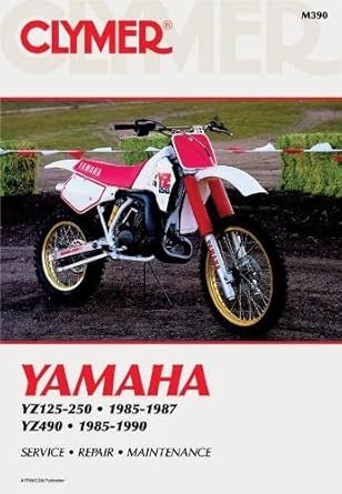 clymer yamaha yz125 490 1985 1990 service repair maintenance 1st edition penton staff 0892876093,