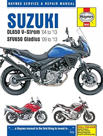 suzuki dl650 v strom and sfv650 gladius 04 13 1st edition haynes publishing 0857336436, 978-0857336439