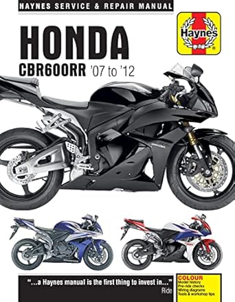 honda cbr600rr 07 12 haynes repair manual 1st edition haynes publishing 1785213466, 978-1785213465