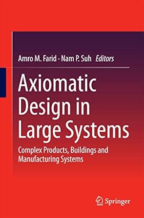 axiomatic design in large systems complex products buildings and manufacturing systems 1st edition amro m