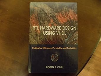 rtl hardware design using vhdl coding for efficiency portability and scalability 1st edition pong p chu