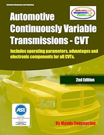 automotive continuously variable transmissions cvt 1st edition mandy concepcion 1484971523, 978-1484971529