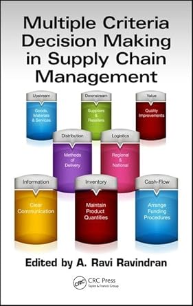 multiple criteria decision making in supply chain management 1st edition a ravi ravindran 1498708587,