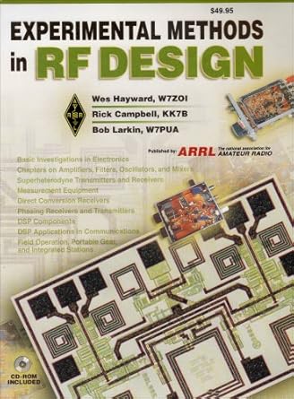 experimental methods in rf design 1st edition wes hayward ,rick campbell ,bob larkin 0872598799,