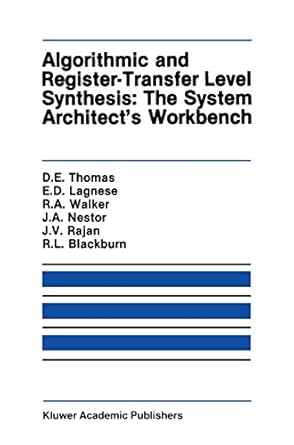 algorithmic and register transfer level synthesis the system architects workbench the system architects