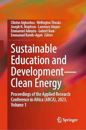 sustainable education and development clean energy proceedings of the applied research conference in africa