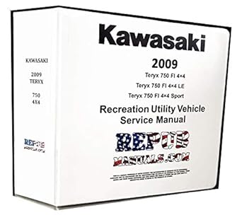 2009 kawasaki teryx 750 service manual technical repair book 1st edition kawasaki 1649272375, 978-1649272379