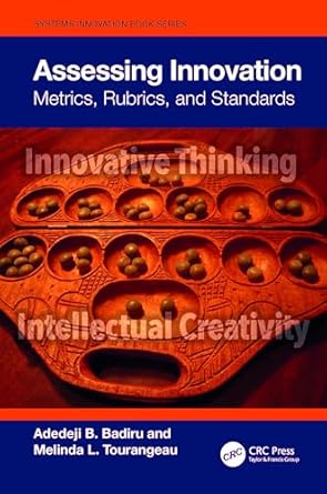 assessing innovation metrics rubrics and standards 1st edition adedeji b badiru ,melinda tourangeau