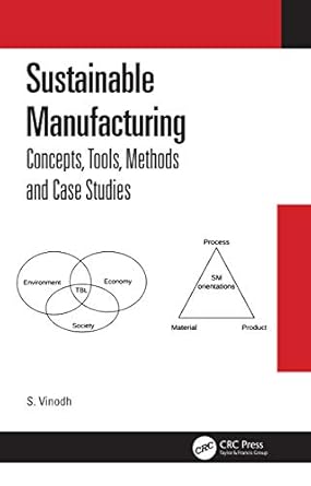 sustainable manufacturing concepts tools methods and case studies 1st edition s vinodh 0367278685,