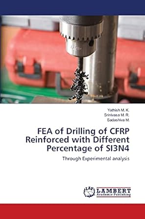 fea of drilling of cfrp reinforced with different percentage of si3n4 through experimental analysis 1st
