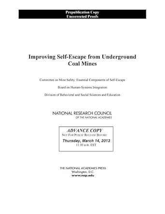 improving self escape from underground coal mines 1st edition national research council ,division of