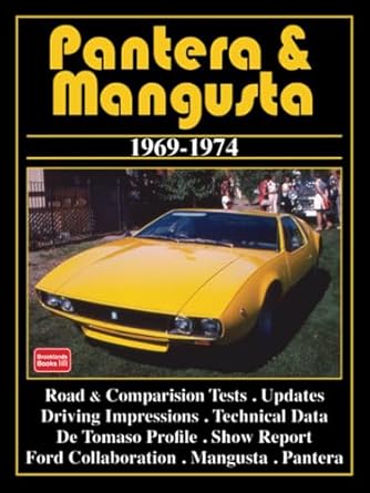 pantera and mangusta 1969 1974 road test book 1st edition brooklands books ltd 090707300x, 978-0907073000