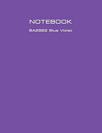 1 subject college ruled notebooks with design #8a2be2 blue violet 8 5 x 11 100 sheets quality paper minimal