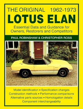 the original lotus elan essential data and guidance for owners restorers and competitors 1st edition