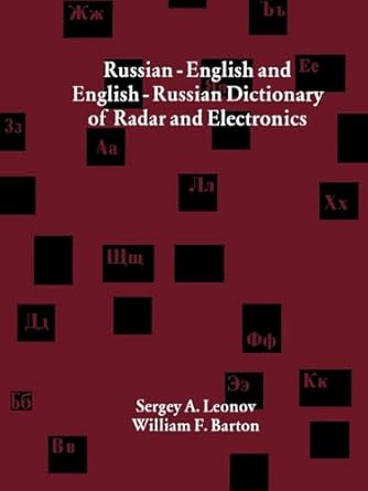 russian english and english russian dictionary of radar and electronics 1st edition sergey a leonov