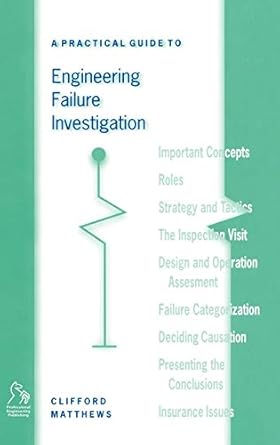 a practical guide to engineering failure investigation 1st edition clifford matthews 1860580866,