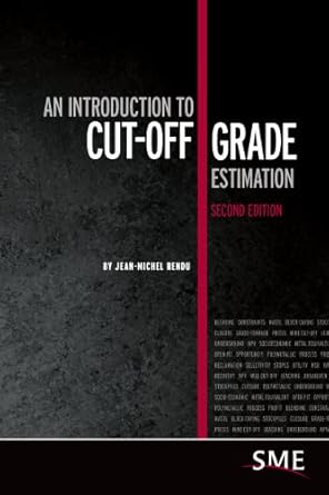 an introduction to cut off grade estimation 1st edition jean michel rendu 0873353935, 978-0873353939