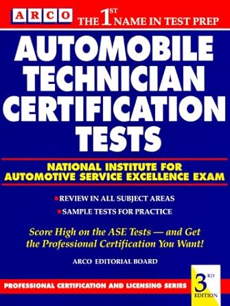 auto tech cert 3e 1st edition arco 0671870718, 978-0671870713